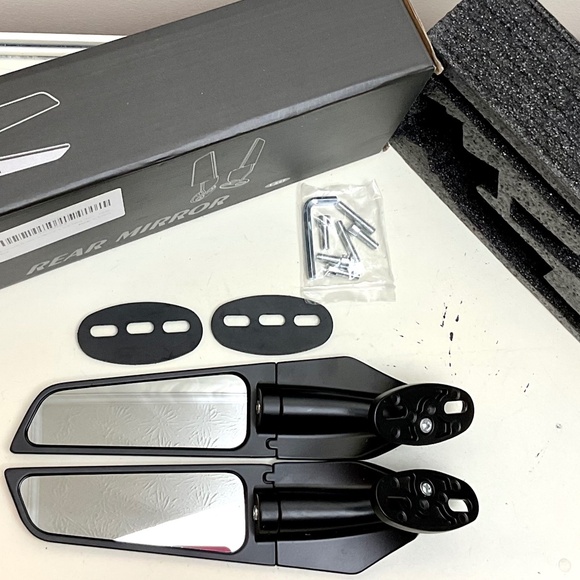 Modified Motorcycle Rearview Mirror,1 Pair Adjustable Rotating Side Mirrors - Picture 14 of 14